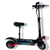Winner Sky powerful urban electric scooter with seat in black and red accents for city commuting